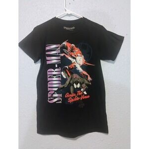 Spider-Man Men T-Shirt Sm Black Across The Spider-Verse Marvel Graphic Print Tee